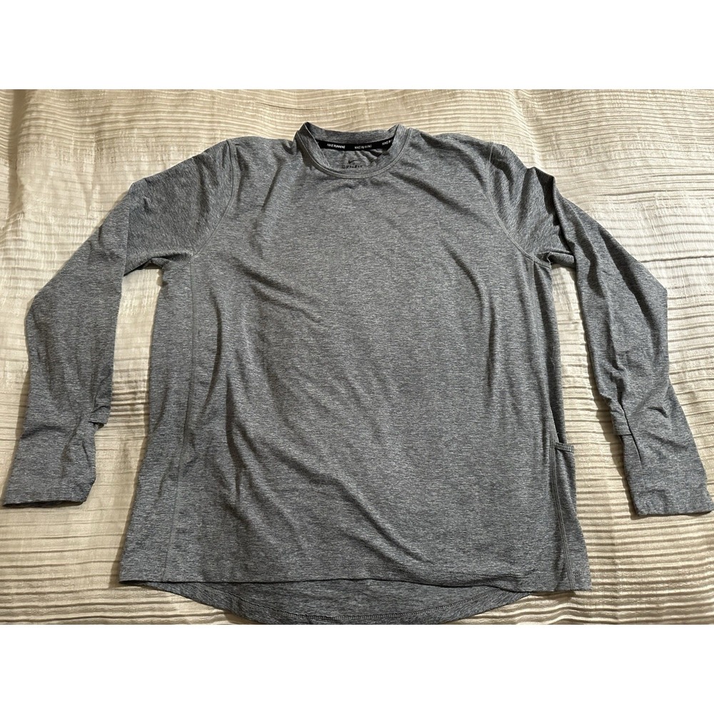 Nike Women's Dri-Fit Long Sleeve Running Shirts, Black XXL And Gray XL - Picture 5 of 8